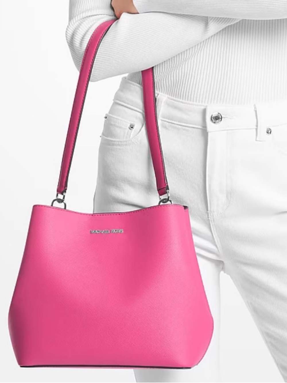 NWT MICHAEL KORS Pratt Medium Shoulder Bag pink